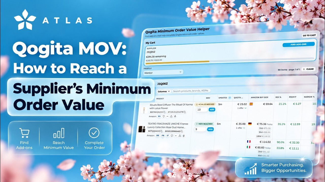 Vidéo pour atteindre le minimum de commande d’un fournisseur Qogita avec ATLAS