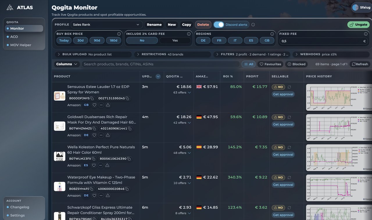 Live ATLAS Monitor screenshot